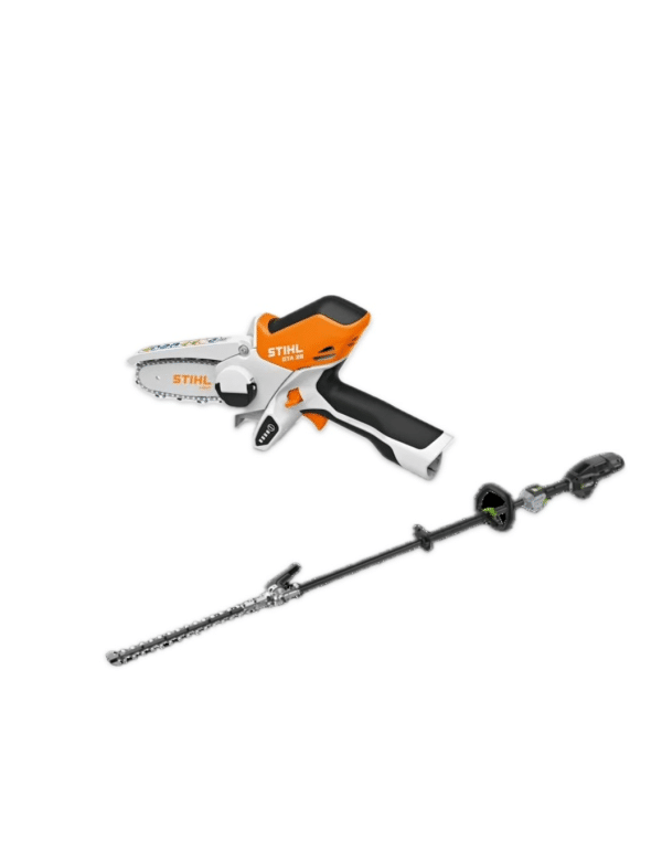 DUO HIRE- STIHL GTA 26 CORDLESS GARDEN PRUNER AND EGO HTX5300-PA 53CM PRO X LONG-REACH HEDGE TRIMMER