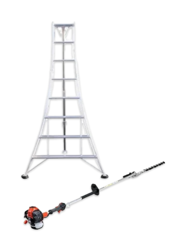 DUO HIRE- HEAVY DUTY TRIPOD LADDERS AND ECHO LONG REACH HEDGECUTTER