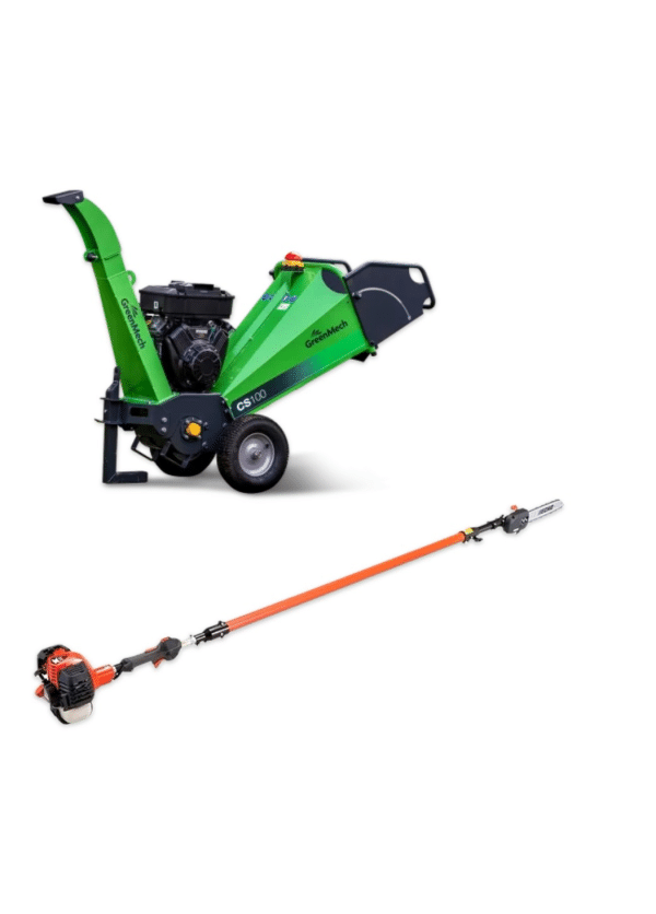 DUO HIRE- GREENMECH CHIPPER CS100 AND ECHO PPT-2620ES PRUNER