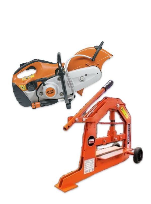 DUO HIRE- STIHL TS410 DISC CUTTER AND MAXIPAVE HEAVY DUTY BLOCK PAVING SPLITTER