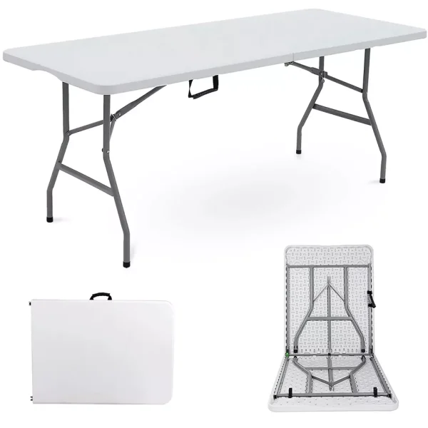 HIRE 6FT CATERING/CAMPING HEAVY DUTY FOLDING TRESLE TABLE